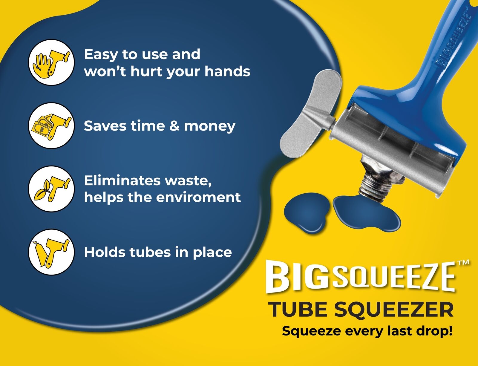 BIG SQUEEZE AUSTRALIA  / / / / / / / / / / /> /> Product Tube Squeezer get all the Liquid and Product out the Tube = SAVE Money and the Environment